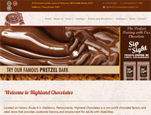 Tablet Screenshot of highlandchocolates.org